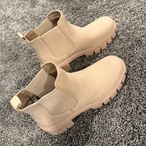 Beige Ankle Boots